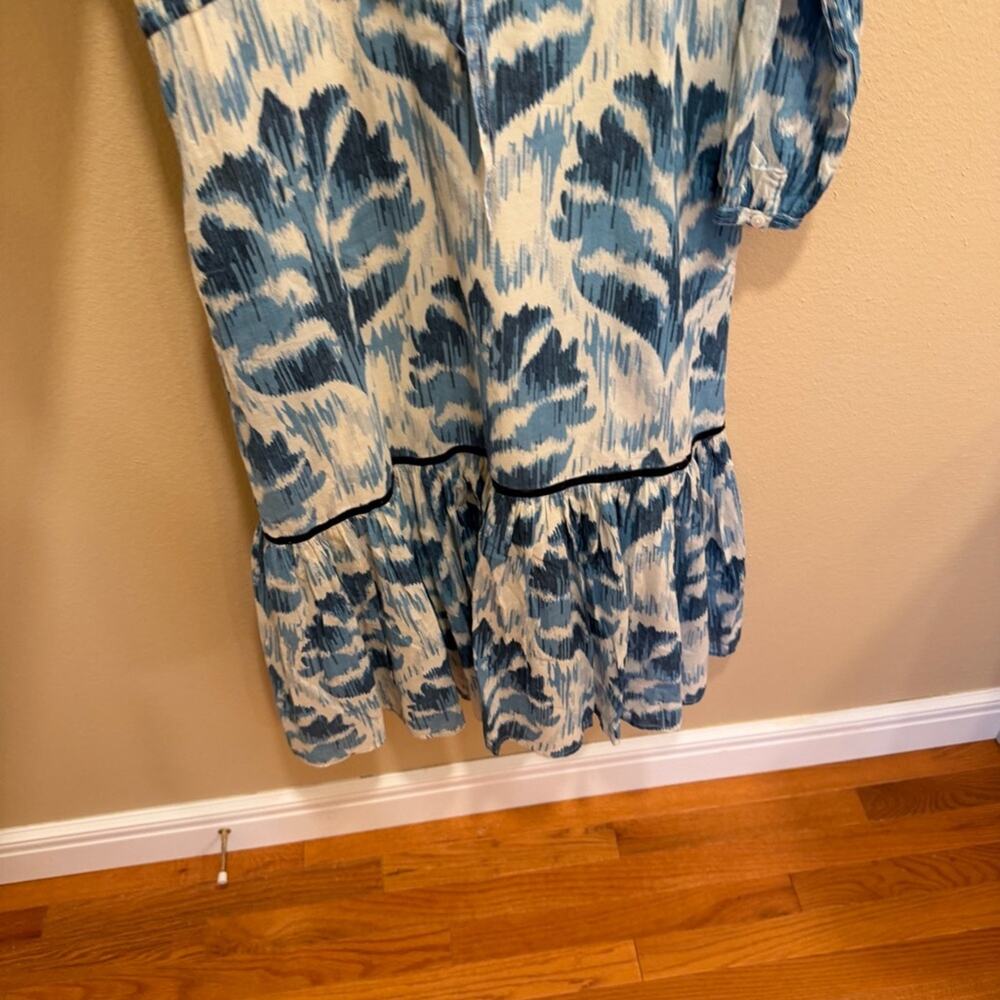 Tuckernuck Olivia James The Label Blue Cotton Long Sleeve Maxi Dress Small - Picture 9 of 14